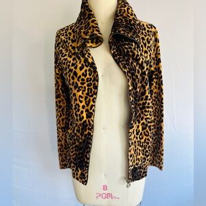 Anne Klein Brown and Black Teddy Jacket Luxurious velour (not fur)